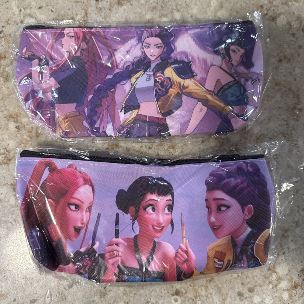 KPOP Girls Demon Hunters soft small  Pencil Cases‎ New!!